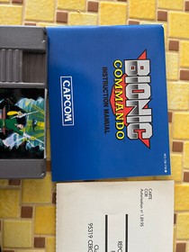 jeu nintendo NES "bionic commando" FRA 1985 boite notice et cale