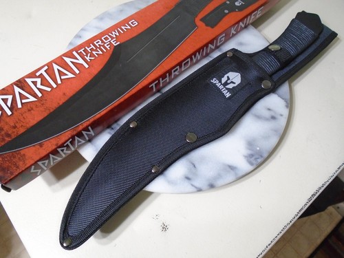 Spartan Giant Beast Blackout Throwing Knife Bowie Fixed Blade Full Tang BK6007 - Picture 5 of 13