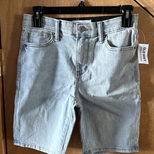Old Navy Denim Short SLIM BUILT-IN TOUGH Jeans Size 14 Stretchable Waist - Picture 5 of 5