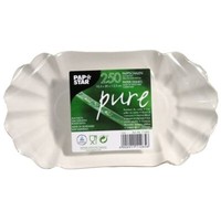 Papstar Einweg Pappschalen Serie Pure Oval Weiß 105 X 200 Mm 250 StüCk