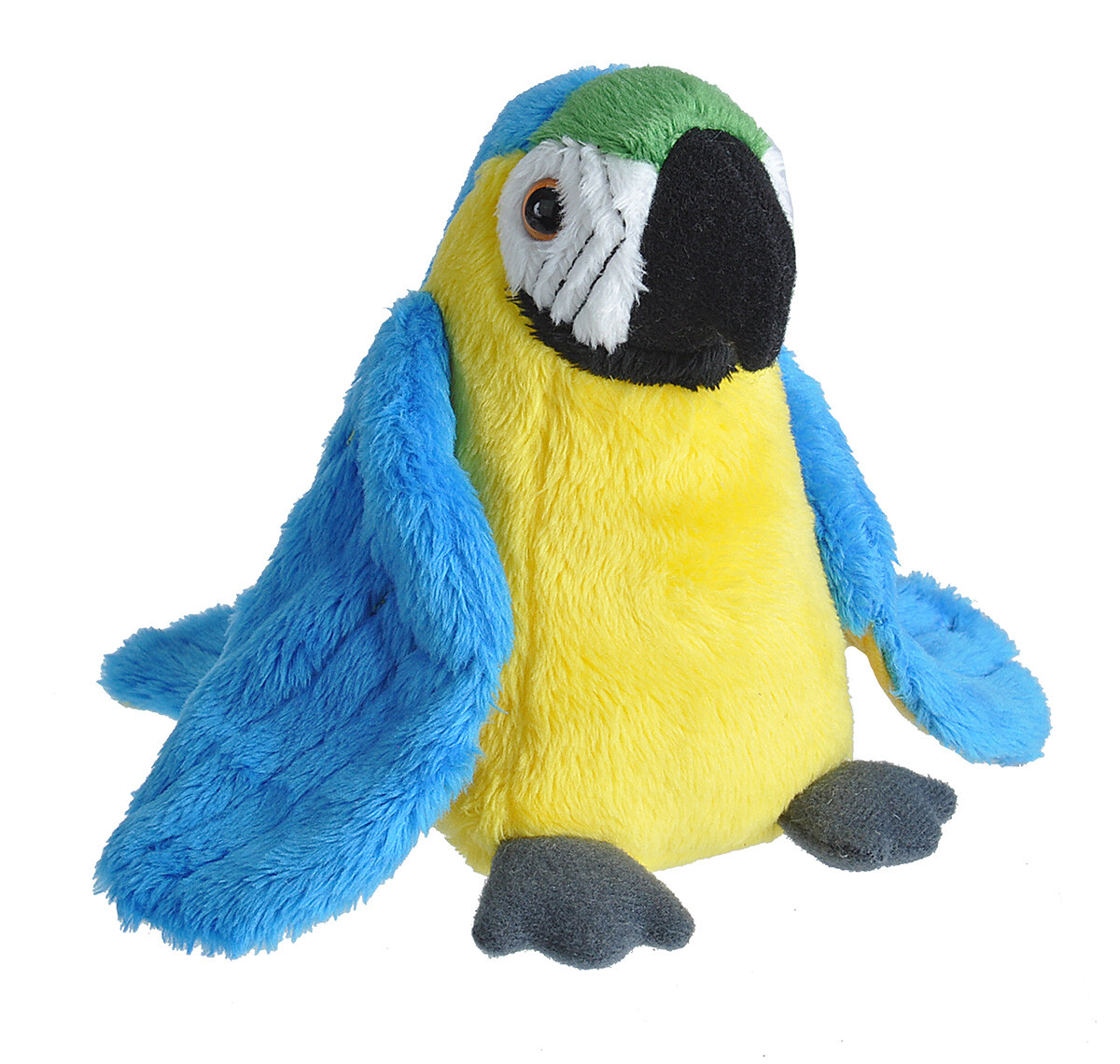 NEW BLUE MACAW PARROT WILD REPUBLIC POCKETKINS SOFT TOY TEDDY PLUSH CUDDLY