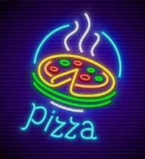 24" Hot Pizza Flex LED Neon Sign Restaurant Shop Visual Bright Display Art D cor