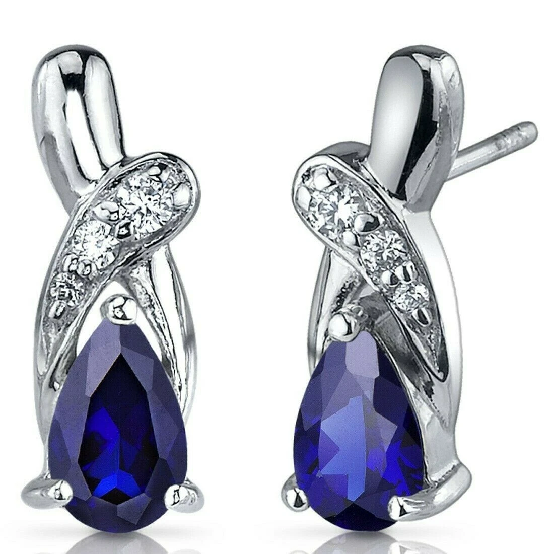 Ebay sapphire hotsell earrings
