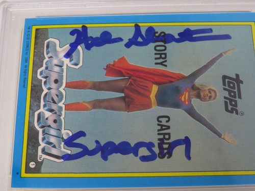 Helen Slater SUPERGIRL signiertes Autogramm 1984 Topps Rookie Karte #1 PSA 10 AUTO - Bild 2 von 7