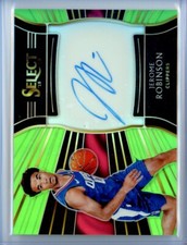2018-19 Panini Select Rookie Signatures RS-JRB Jerome Robinson /99 Neon Green