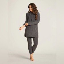 Barefoot Dreams Gray Charcoal Seamed Legging Pants L