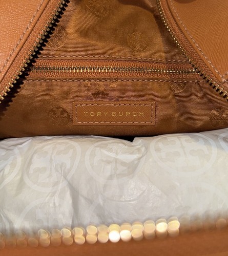 Tory Burch Robinson Medium Satchel /purse/ Top Handle Cognac Color - Picture 5 of 6