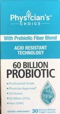 Physician's Choice 60 Billion Probiotic with Prebiotic Capsules - 30 Capsules