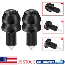 2x 7/8" 22mm Universal Motorcycle Handlebar Grips Bar End Slider Cap Plug