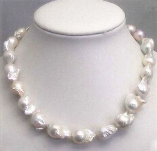 Rare Huge 15x20mm Whitea Baroque Keshi Akoya Pearl