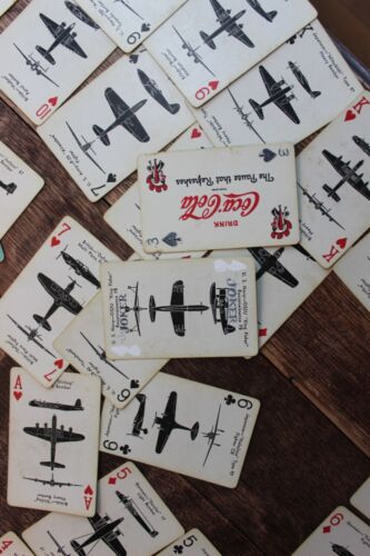 Vintage 1940's WWII Coca-Cola Airplane Spotter Playing Cards in Org Box - Picture 5 of 10