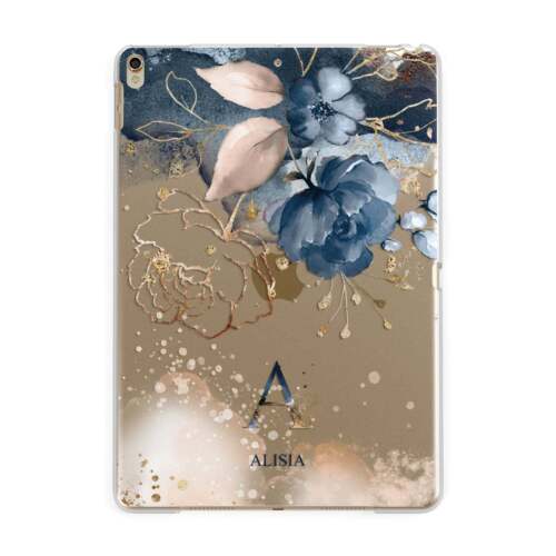 Monogrammed Watercolour Flower Elements iPad Case for iPad Pro Air Mini - Picture 1 of 28