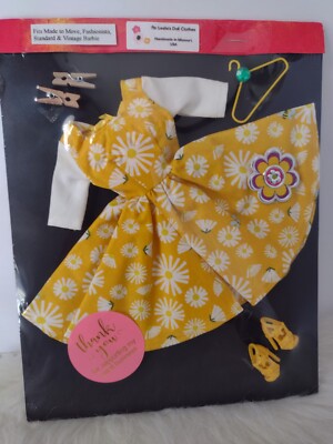 CUTE Handmade Bumble Bee Print Dress Shoes Compatible with Standard Barbie