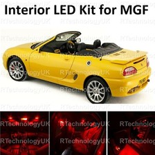 RED PREMIUM for MGF INTERIOR FULL UPGRADE LED LIGHT BULBS KIT