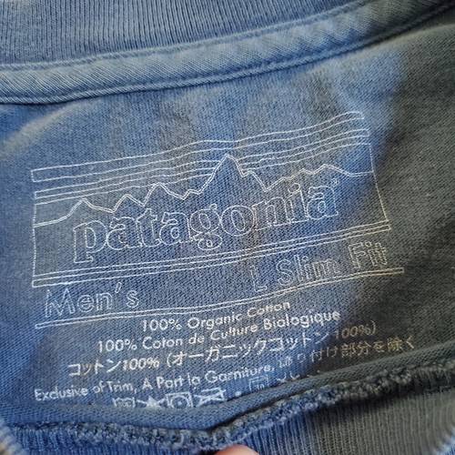 Camisa Patagonia Para Hombre Grande Azul Logo Pesca Exterior Peces Voladores Montaña - Imagen 7 de 11