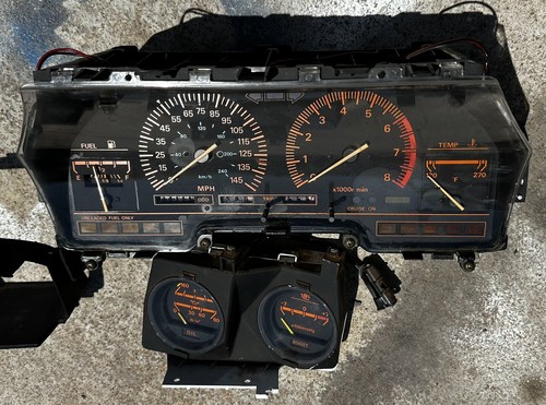 1984 Nissan Z31 300ZX Turbo Gauge Cluster And Boost/oil Pressure/Bezel MT 115k - Picture 2 of 12