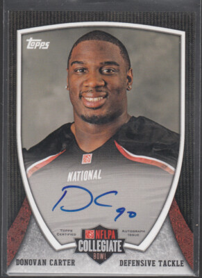 DONOVAN CARTER 2013 Topps NFLPA Collegiate Bowl Autographs #73