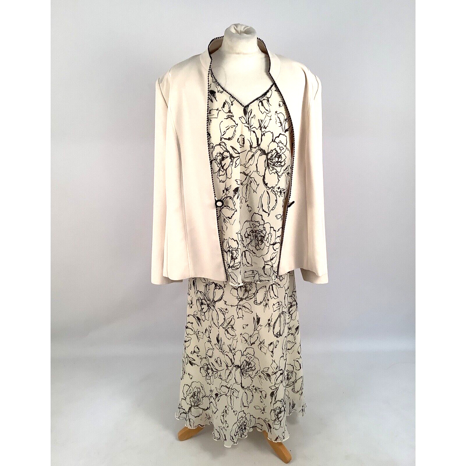 Jacques Vert Mother of the Bride Outfit Cream Jacket … Gem