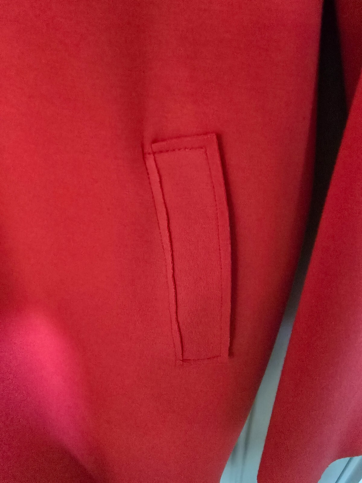 women's bright red two-button lightweight coat - image 3
