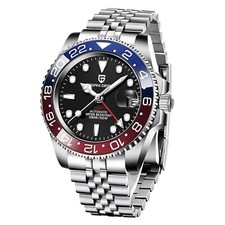 🌏 - Orologio Pagani Design Automatico PD 1662 GMT Acciaio Jubilee V2 Pepsi Uomo