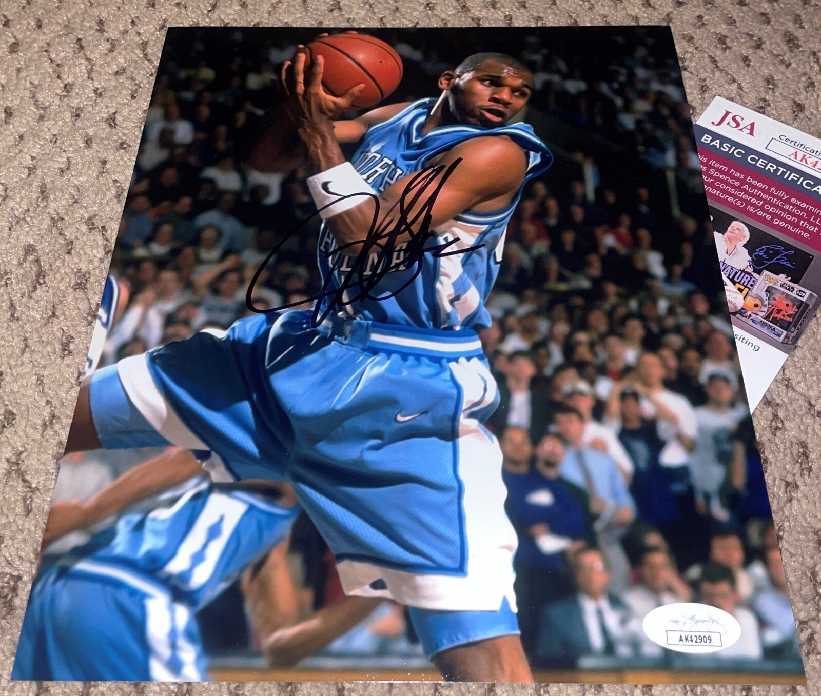 Jerry Stackhouse Autographed Signed 8X10 PHOTO JSA UNC BASKETBALL HEELS AUTO 