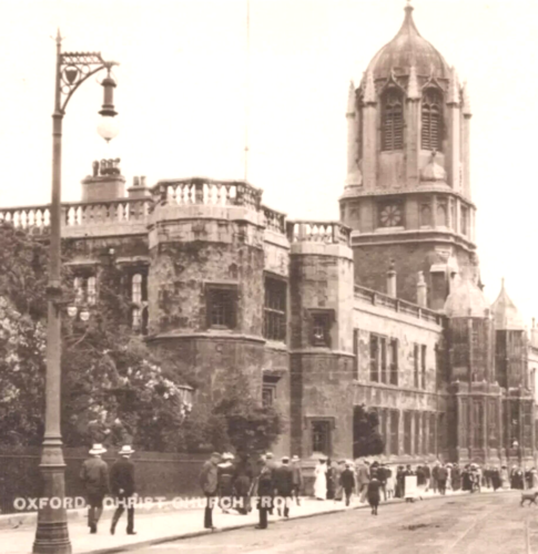 Frühe Straßenszene Oxford Christus Kirche um 1905 Tucks Postkarte Tom Tower England