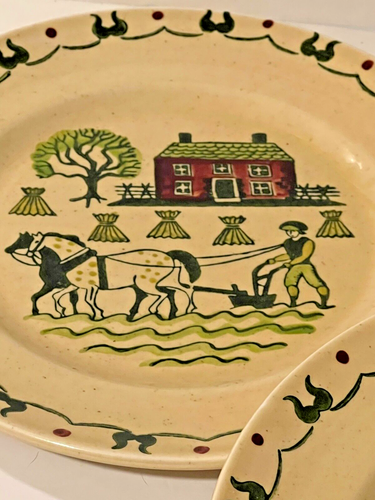 Vintage SET Jamestown Provincinal Homestead Poppytrail Metlox Dinner Plates - Picture 4 of 9