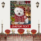 Coton De Tulear Dog Canvas .75" Personalized Digital Painting Christmas Nwt