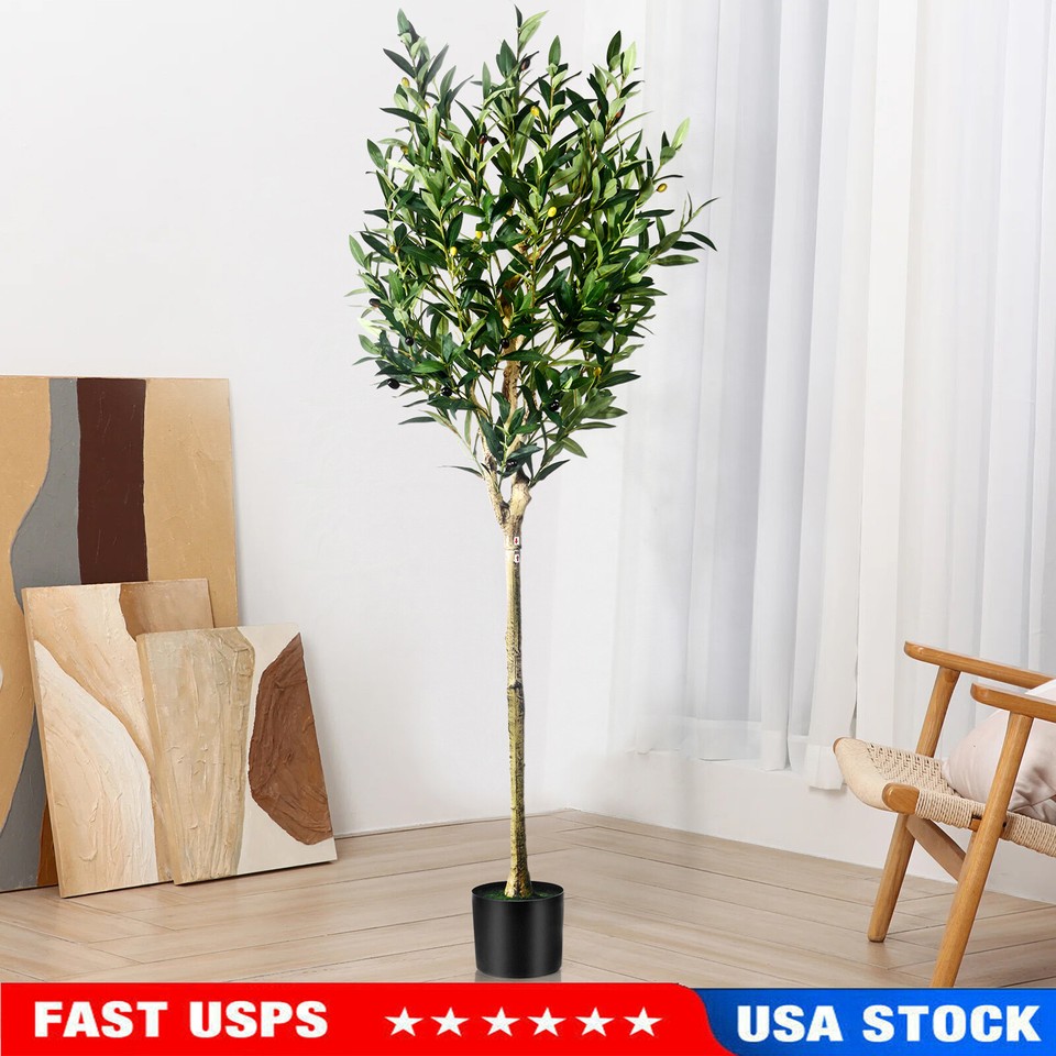 5FT Tall Faux Realistic Olive Trees Artificial Olive Tree For Indoor ...