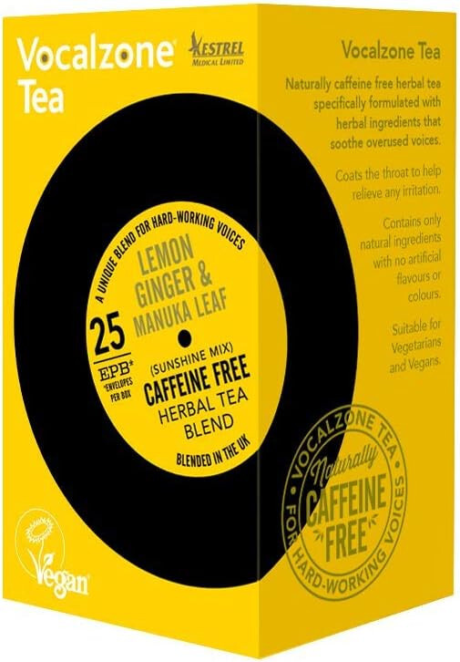 Vocalzone Tea - Lemon Ginger & Manuka Leaf 25 Tea Bags