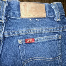 Vintage Lee Riders Womens Blue Denim Skirt Union Made in USA, Red Tag, SO28 
