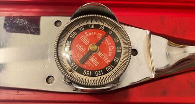 Snap On Torqometer Dial Torque Wrench 1/2 With Ratchet Adaptor In