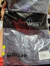 Port west F124 Iona 5X Large Short Sleeve Button Up Pocket Shirt Reflective Tape