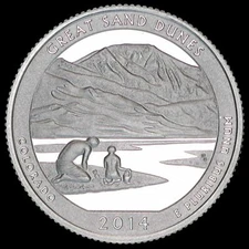 2014 S Great Sand Dunes 90% SILVER Deep Cameo "PROOF" Colorado ATB Quarter Mint