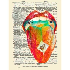 Tripper Acid Lsd Dictionary Page 12X16 Inch Framed Art Print