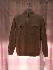 DOCKERS Men's Beige Casual Pullover Long Sleeve Knit Sweater Size L