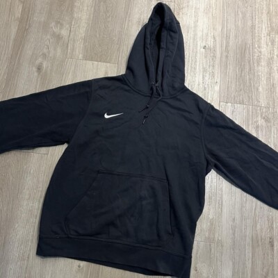 white nike hoodie with black ticks
