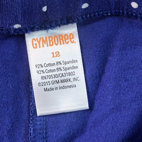 Gymboree Girls L 12 Lot of 2 Leggings Solid Navy Blue Polka Dot Casual Stretch - Picture 11 of 12