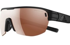 ADIDAS AD12 9500 S ZONYK AERO MIDCUT BASIC BLACK MATT SUNGLASSES POLARIZED LENSE