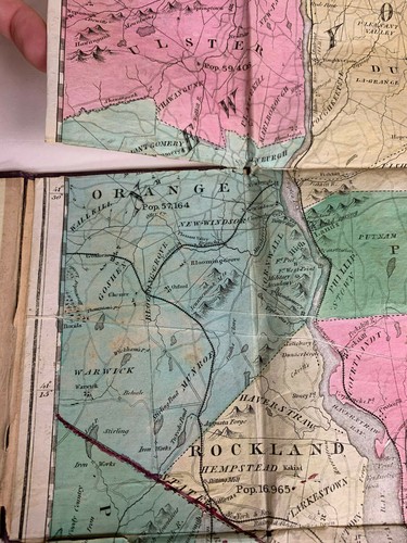Pocket Map of Connecticut, New York, New Jersey 1852 - Picture 5 of 5