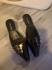 Prada Kitten Heel Bkack Size 5.5