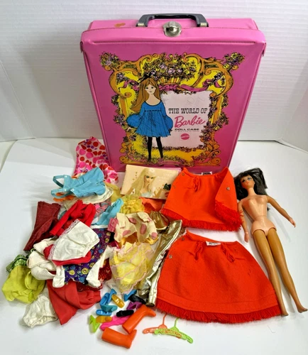 VTG BARBIE Doll CHOCOLATE BON BON Brunette TNT 1968 Twist 'n Turn w/ Accessories