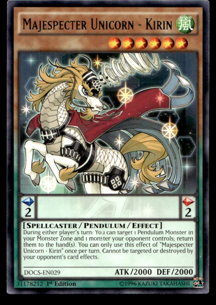 Majespecter Unicorn - Kirin - DOCS-EN029 - 1st Edition - YuGiOh