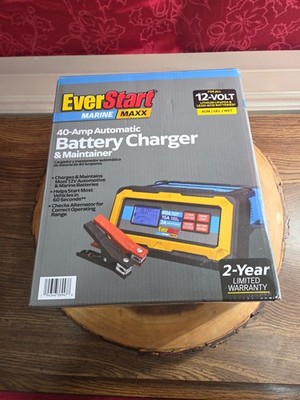 EverStart Maxx Marine 40 Amp Automatic Battery Charger and Maintainer Gray
