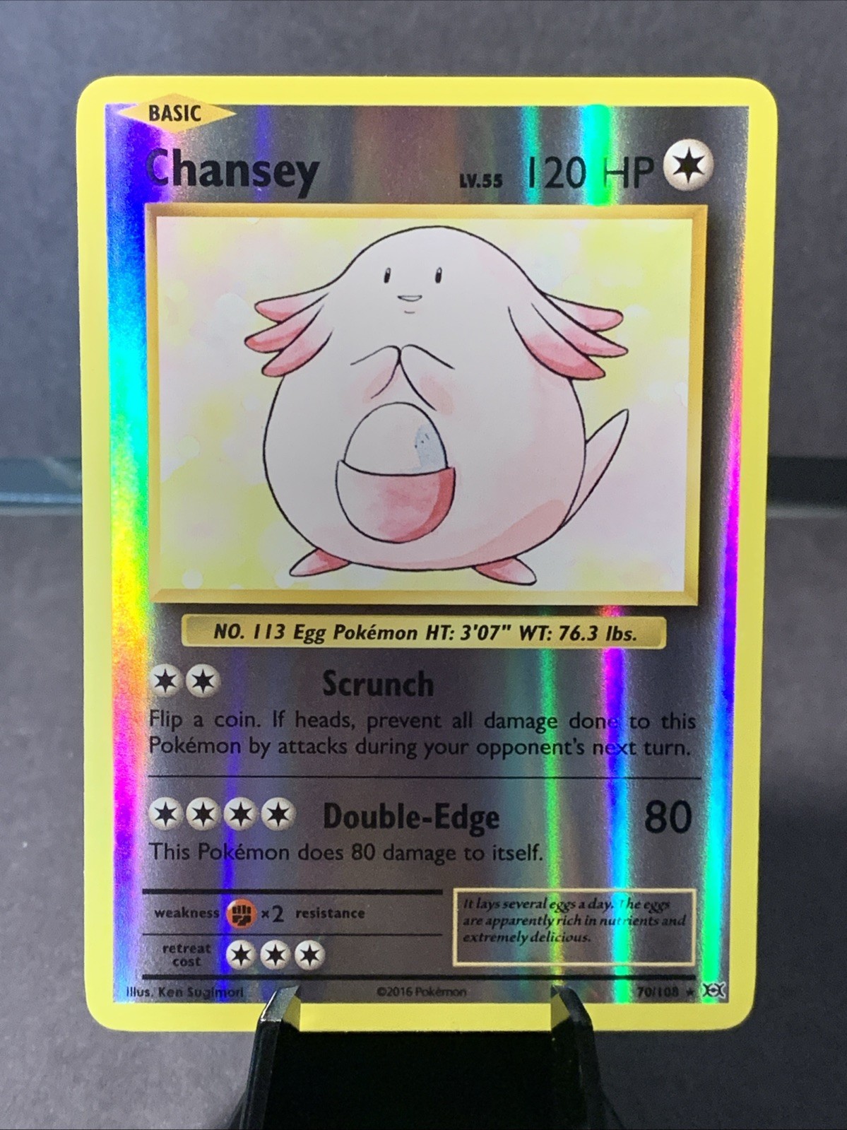 Pokemon TCG XY Evolutions Chansey Reverse Holo #70/108 2016 NM