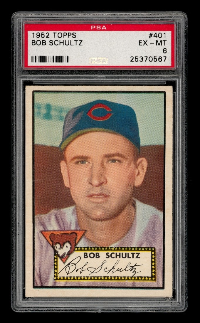 1952 Topps Set-Break #401 Bob Schultz PSA 6 EX-MT view 1