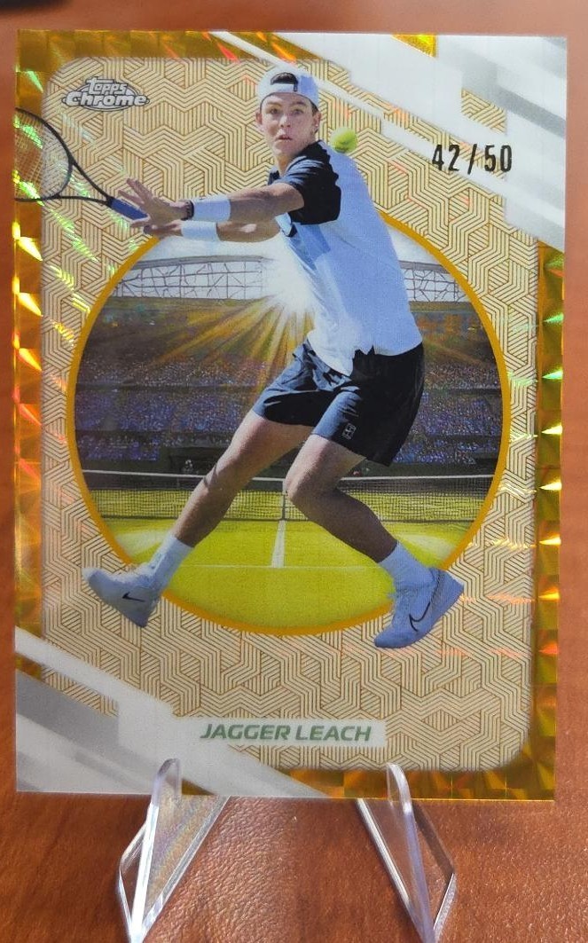 JAGGER LEACH 2026 TOPPS CHROME TENNIS GOLD GEOMETRIC /50 #133