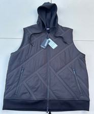 NWT's Murano Liquid Luxury Black Slim Fit Hooded Quilted Hybrid Vest XL 175