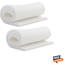 2 Pcs Upholstery Foam 1" x 24" x 72" High Density Cushion White Polyurethane ...