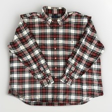 Polo Ralph Lauren Long Sleeve Shirt Mens 4XB Red Green White Plaid Oxford